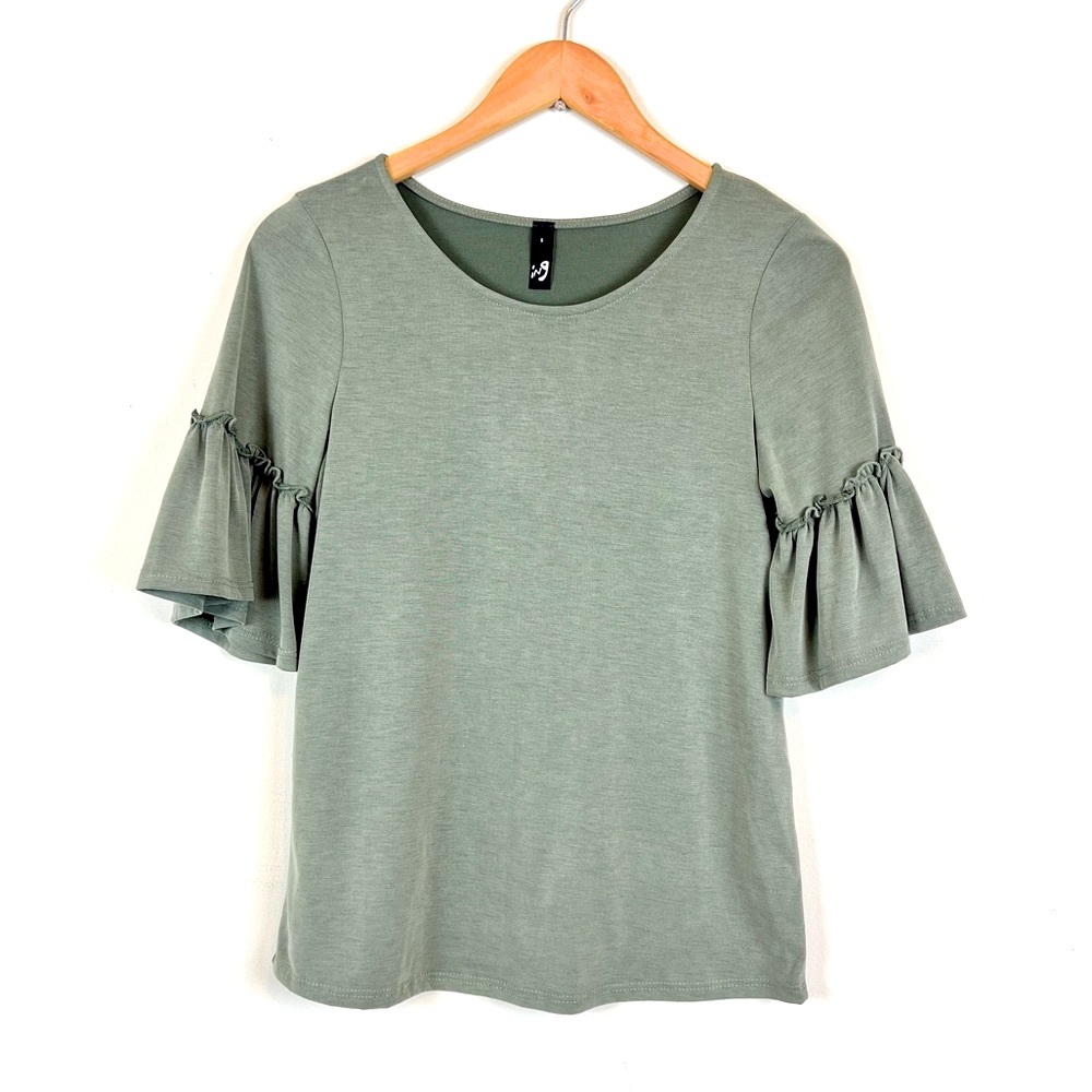 Ing Ruffle Sleeve Oversized T-shirt